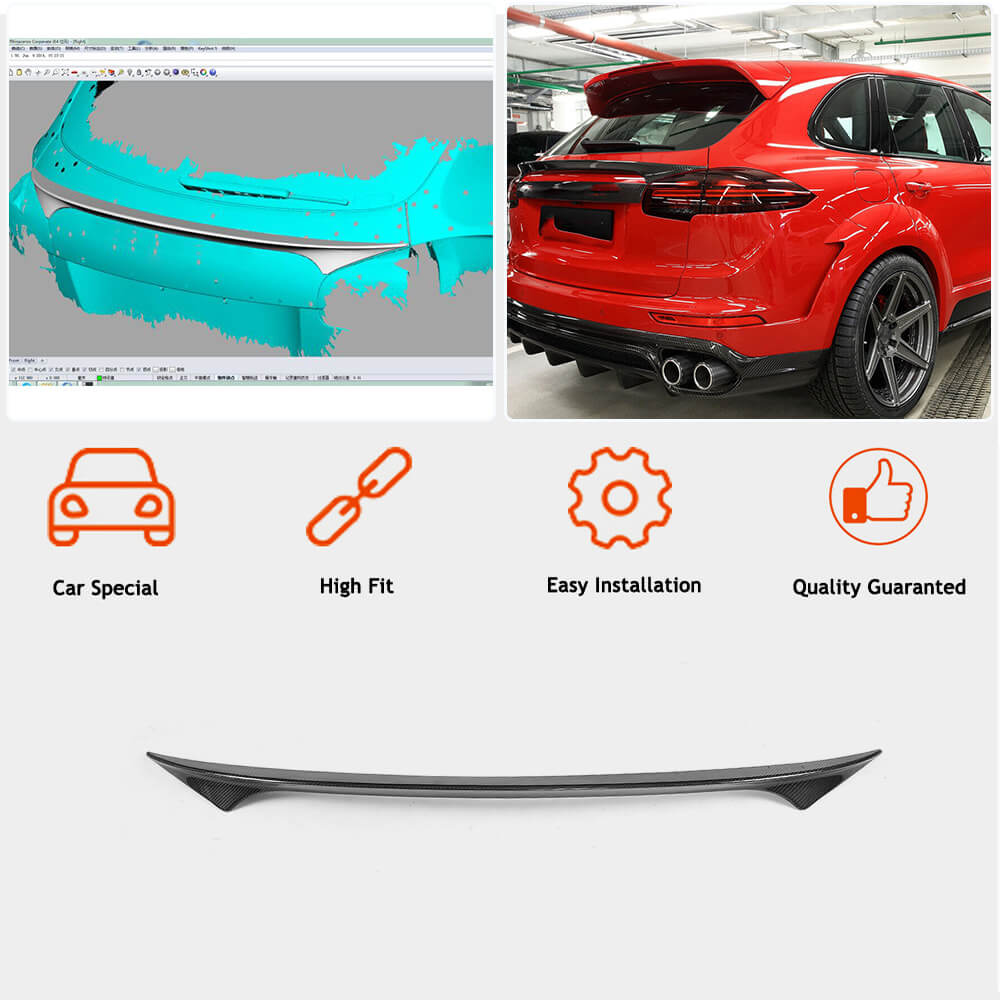 Lower Spoiler (2015-2018, Carbon) for Porsche Cayenne 2010-2017 - image 2
