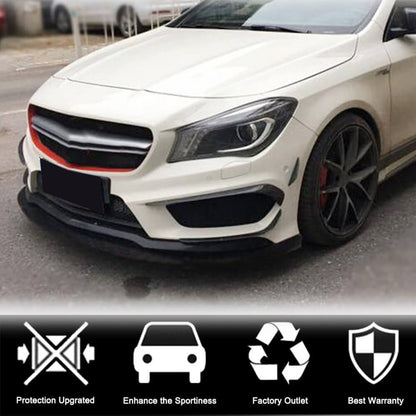 Carbon Front Bumper Extensions for CLA45 AMG SD 2013-2016 for Mercedes CLA C117 2013-2019 - image 2