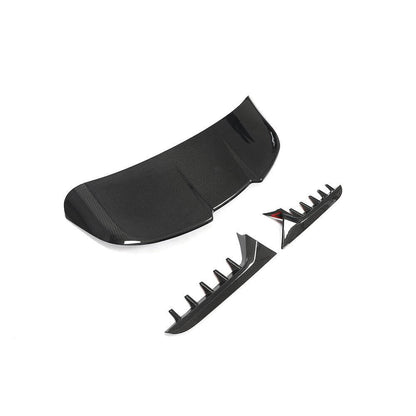 Rear Roof Spoiler Carbon Fiber 3PCS for Audi A6 C8 2018- - image 2