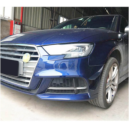Front bumper lip (for S-Line Sedan 2017-2020, Carbon) for Audi A3 2012-2020 - image 2