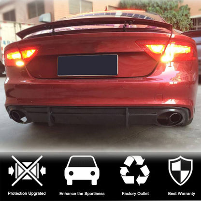Rear Bumper Diffuser V3 (for S-Line, 2010-2014, Carbon) for Audi A7 2010-2018 - image 2