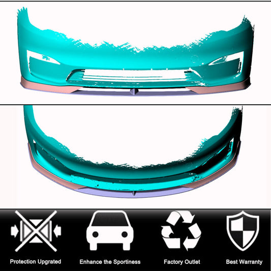 Front Bumper Lip V2 (2021+, Carbon) for Tesla Model S 2012– - image 2
