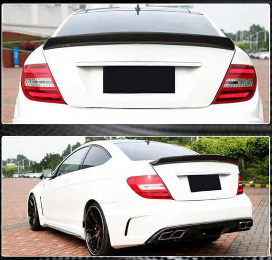 Spoiler with rear bumper diffuser (for C63 AMG 2012-2014, Carbon) for Mercedes C-class W204 2007-2015 - image 2