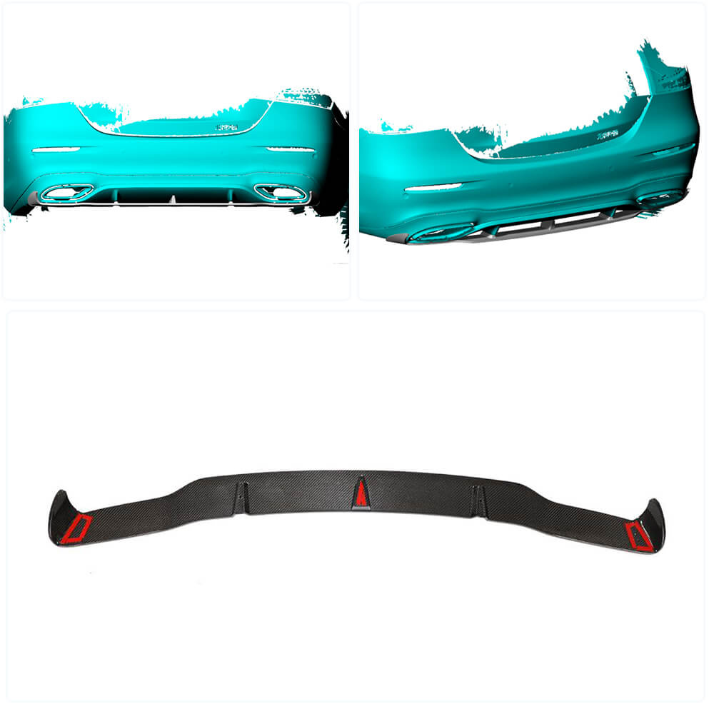 Rear Bumper Diffuser for AMG-Line 2020-2023, Carbon for Mercedes E-сlass W213 2016-2023 - image 2