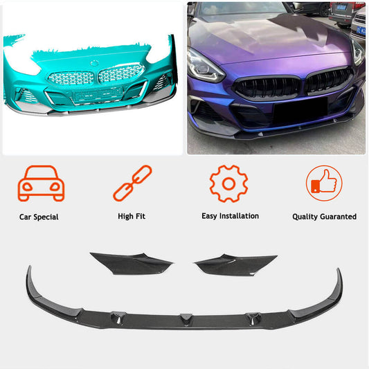 Front Bumper Lip V5 (for M-Sport, Carbon) for BMW Z4 (G29) 2018- - image 2