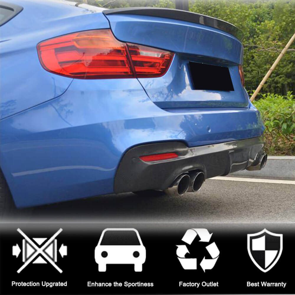 Rear Bumper Diffuser V3 (for F34 M-Sport, Carbon) for BMW 3 Series F34 2013–2020 - image 2