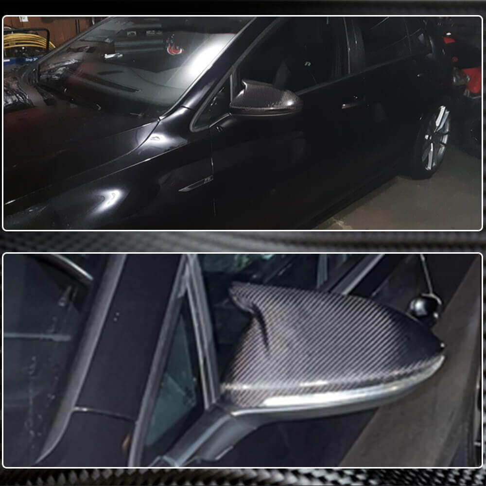 Mirror Covers V1 (Carbon) for Volkswagen Golf 7/E-Golf 2012-2020 - image 2