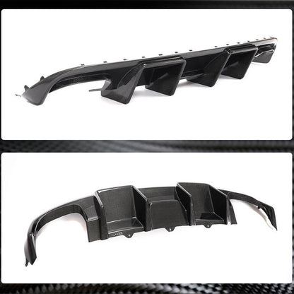 Rear Bumper Diffuser V1 (for S4 2009-2012, Carbon) for Audi A4 B8 2007-2015 - image 2