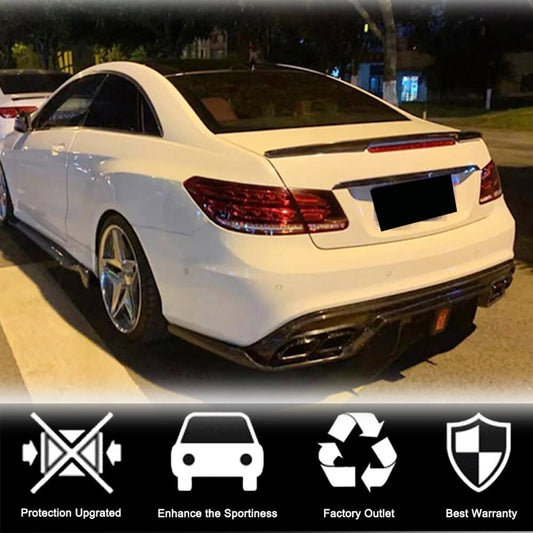 Rear bumper diffuser (for AMG-Line 2014-2016, Carbon) for Mercedes E-class coupe C207 2010-2017 - image 2