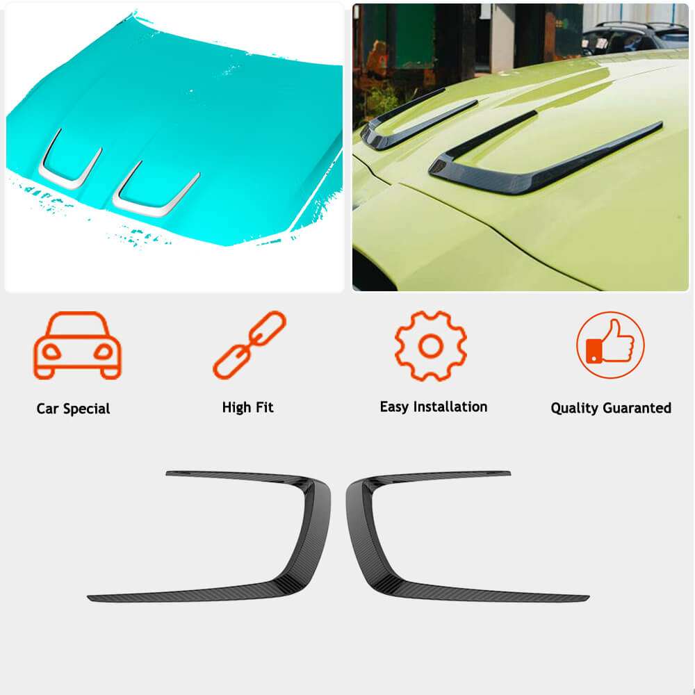 Engine Hood Air Vent Covers Dry Carbon Fiber (2021+) for BMW 4 series G22/23/26 2020- - image 2