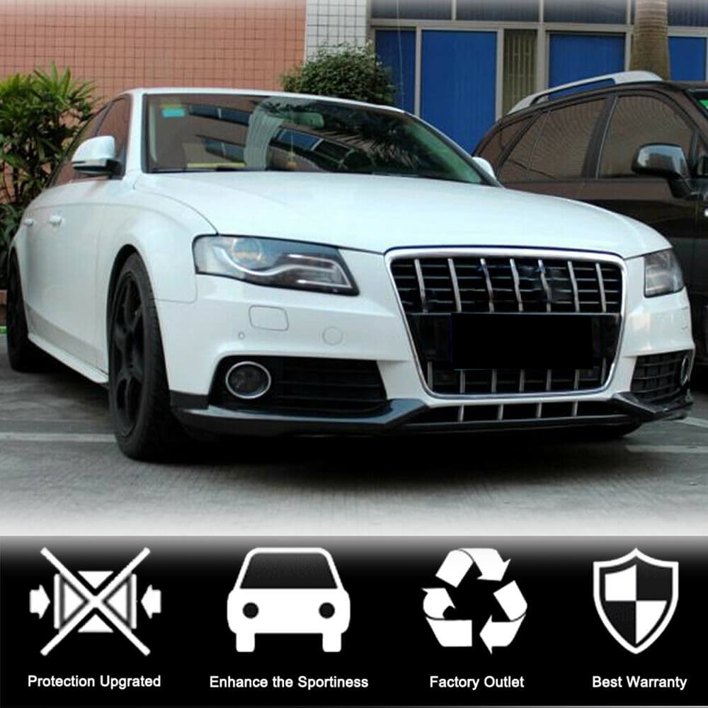 Front bumper center lip (for Base 2007-2011, Carbon) for Audi A4 B8 2007-2015 - image 2