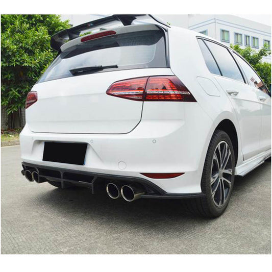 Rear Bumper Diffuser (for R-Line HB 2012-2017, Carbon) for Volkswagen Golf 7/E-Golf 2012-2020 - image 2