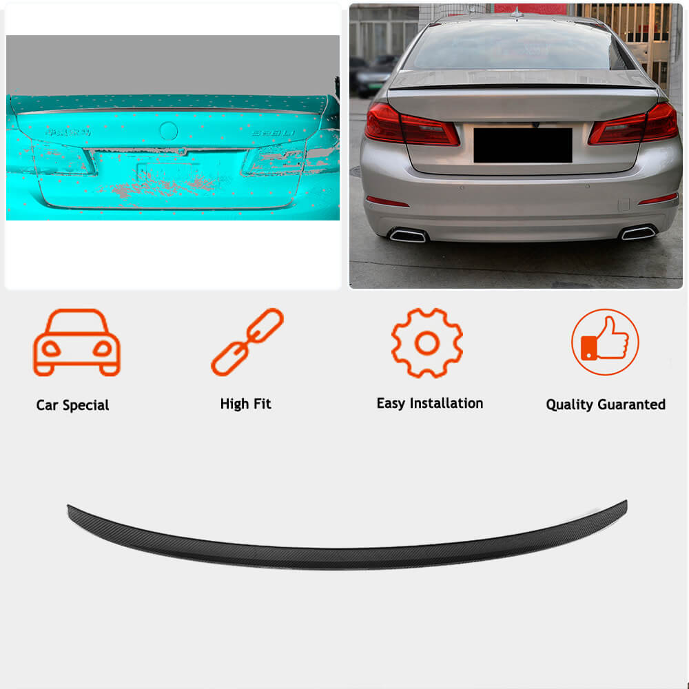 Spoiler V4 (for G30/F90, Carbon) for BMW 5 Series G30/G31 2017-2023 - image 2