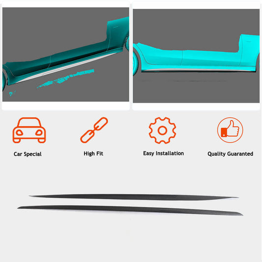 Side Skirts V2 (for AMG/AMG-Line 2018-2020, Carbon) for Mercedes CLS C257 2018- - image 2