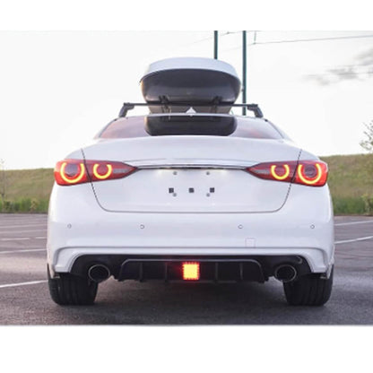 Rear bumper diffuser V1 (for Q50 Base/Sport 2018-2023, Carbon) for Infiniti Q50/Q60 2013-2024 - image 2