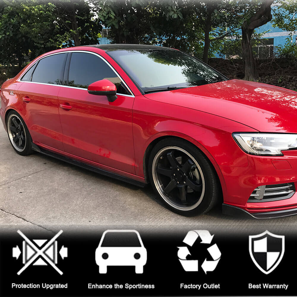 Side Skirts (for Base Sedan, Carbon) for Audi A3 2012-2020 - image 2