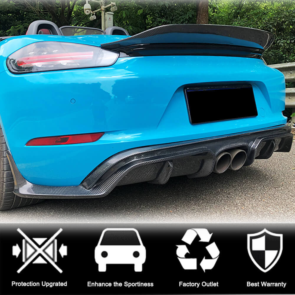 Spoiler V1 (for Boxster, Carbon) for Porsche Boxster/Cayman 982 (718) 2016- - image 2
