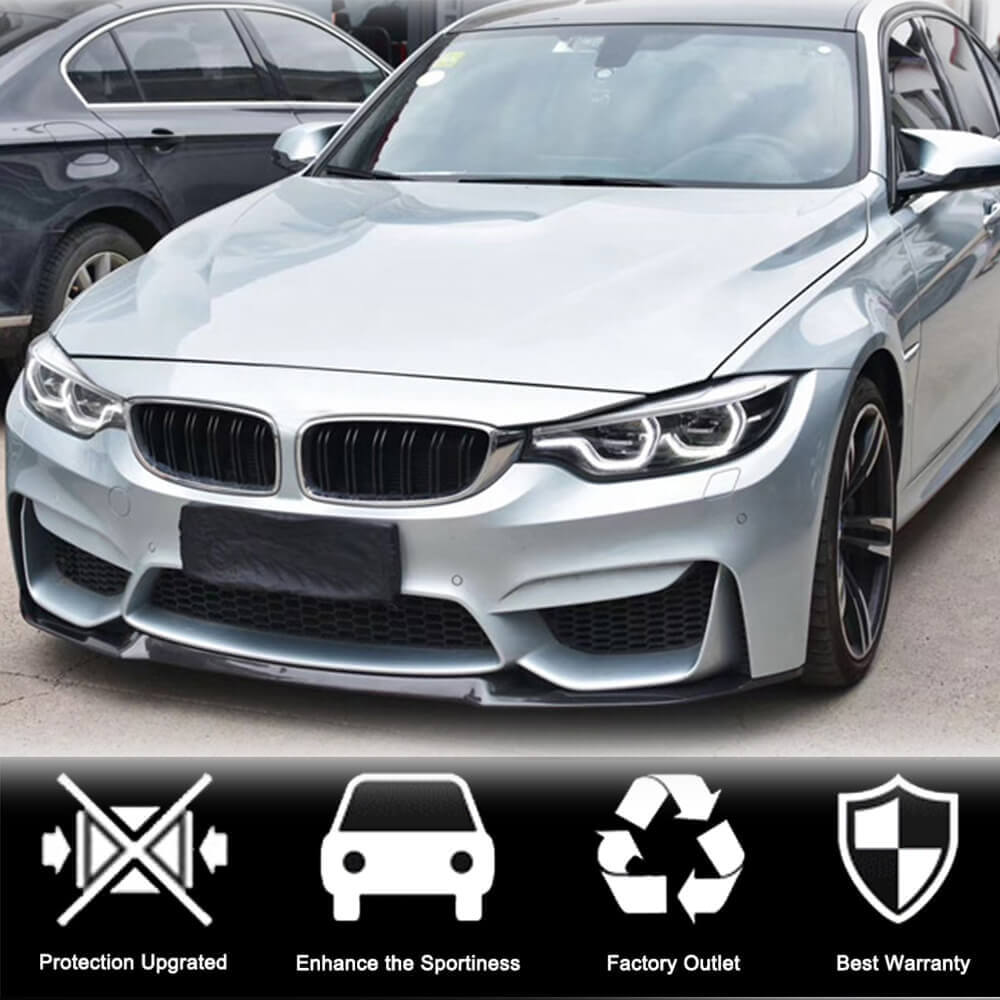 Front Bumper Lip Carbon Fiber V8 (for F82/F83) for BMW 4 series F-32 2012-2020 - image 2