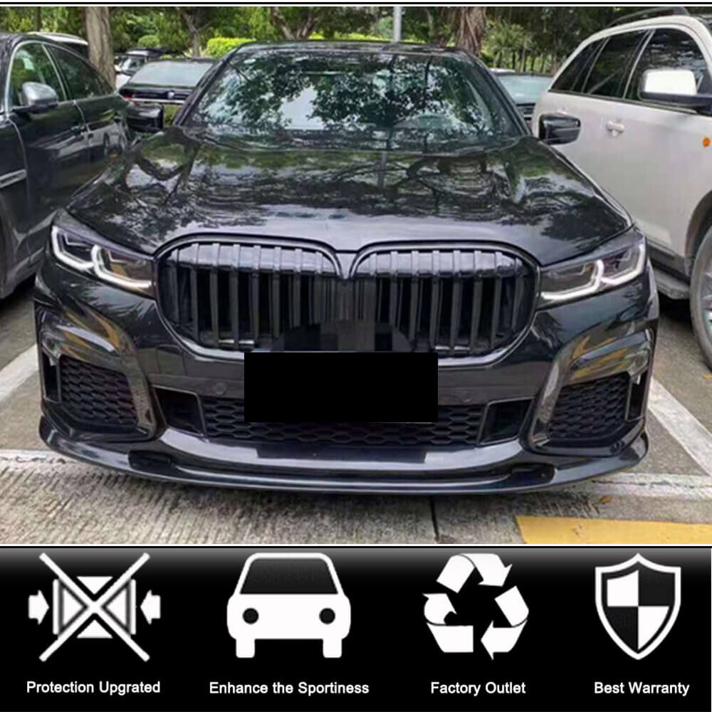 Front Bumper Lip V2 for M-Sport 2019-2022, Carbon for BMW 7 Series G11/G12 2015-2022 - image 2
