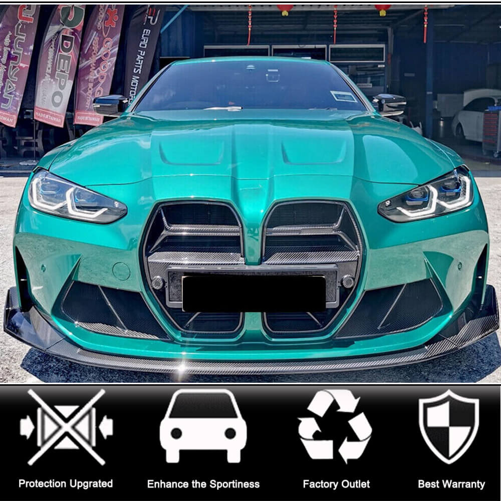 Front Bumper Lip Carbon Fiber V8 (for G80) for BMW 3 series G20/21 2018- - image 2