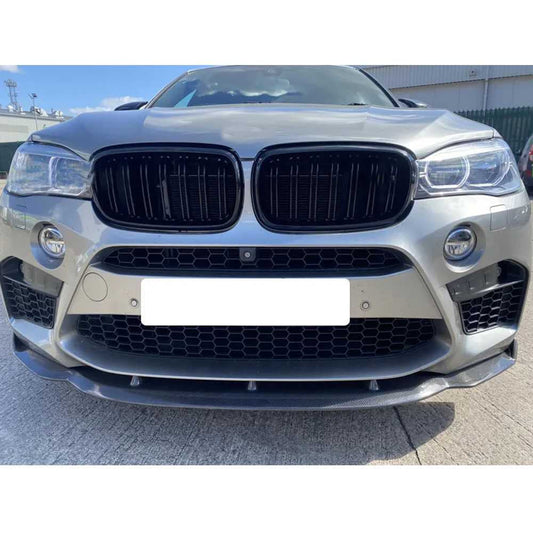 Front Bumper Lip V3 for F86, Carbon for BMW X6 F-16 2014-2019 - image 2