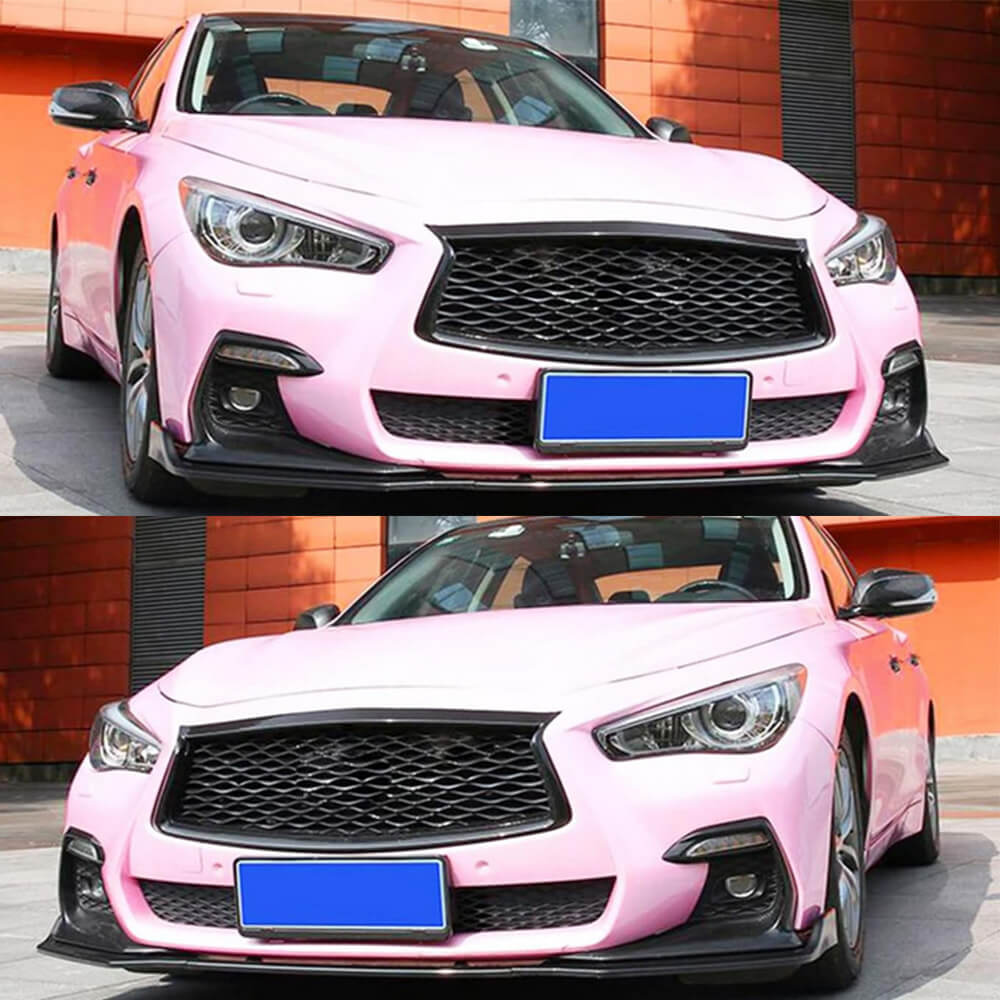Lip V1 front bumper cover (for Q50 Sport 2018-2022, Carbon) for Infiniti Q50/Q60 2013-2024 - image 2