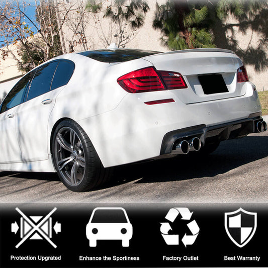 Rear Bumper Diffuser Carbon Fiber V7 (for M5) for BMW 5 series F-10/11/07 2010-2016 - image 2