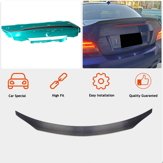 Rear Trunk Spoiler Carbon Fiber V1 (Coupe) for BMW 1 series E81/82/87/88 2004-2011 - image 2