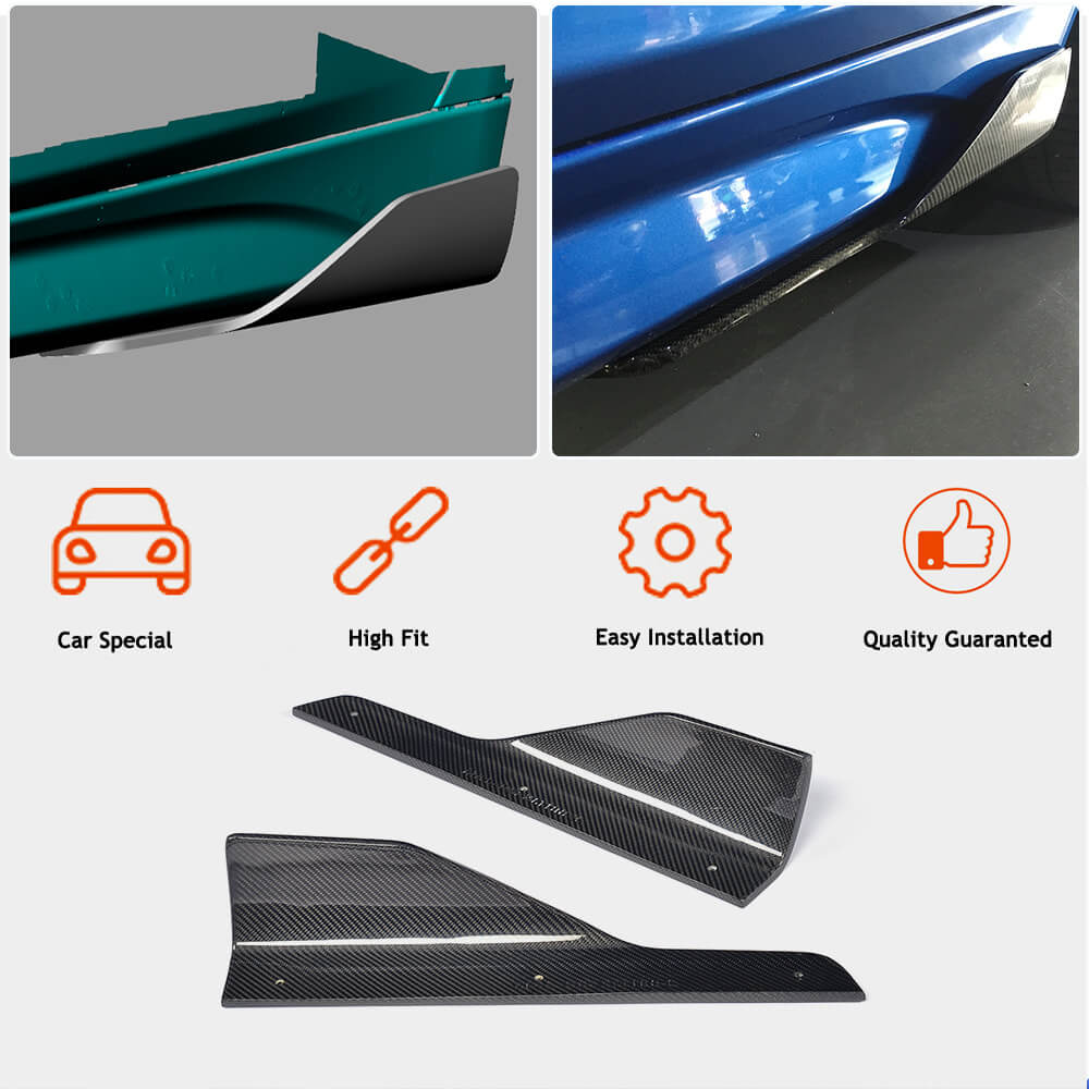 Side Skirts Splitter Carbon Fiber V3 (for M-Sport) for BMW 3 series F-30/31/34 2012-2019 - image 2