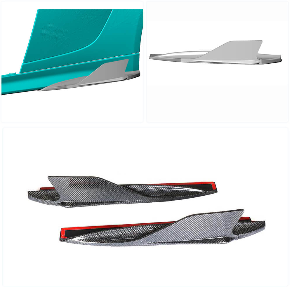 Side Skirt Splitters (Carbon) for Audi R8 2015- - image 2