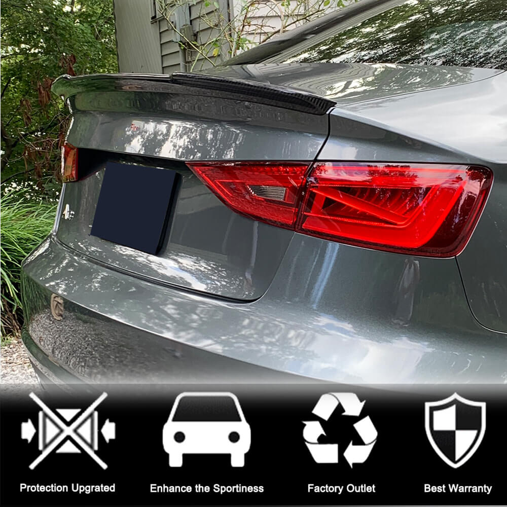 Spoiler V4 (for SD, Carbon) for Audi A3 2012-2020 - image 2