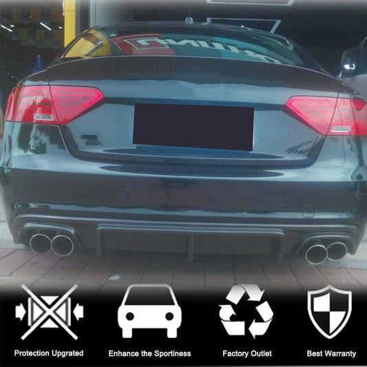 Rear bumper diffuser V3 (for S-Line 2012-2015, Carbon) for Audi A5 2007-2015 - image 2