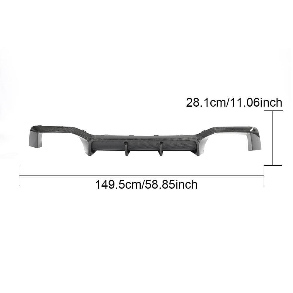 Rear Bumper Diffuser (for F98 2022-2025, Carbon) for BMW X4 G02 2018- - image 2