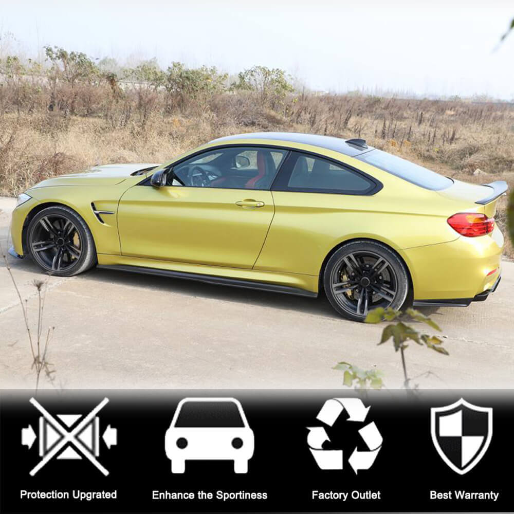 Side Skirt Extensions V3 (for F82/F83, Carbon) for BMW 4 Series F32/F33/F36 2012-2020 - image 2