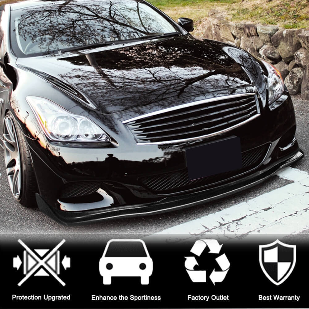 Front Bumper Lip Spoiler (for G37 Coupe 2009-2013, Carbon) for Infiniti G25/G35/37 (V36/CV36) 2006-2015 - image 2