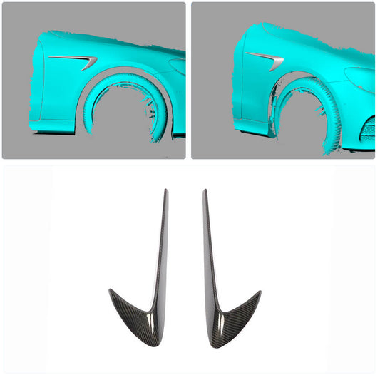 Covers on the front fenders (for AMG-Line 2017-2019, Carbon) for Mercedes E-class coupe C238 - image 2