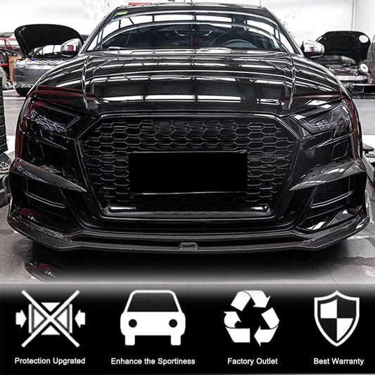 Fog light trims V2 (for S-Line Sedan 2015-2019, Carbon) for Audi A4 B9 2015-2024 - image 2
