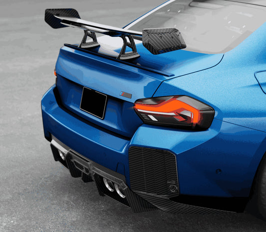 Rear Bumper Splitters Dry Carbon Fiber V1 (for G87) for BMW 2 Series G42 2021- - image 2