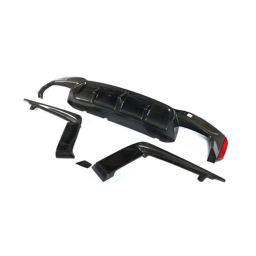 Rear Bumper Diffuser Carbon Fiber V4 (2017-2020, M-Sport) for BMW 5 Series G30/31 2017-2023 - image 2