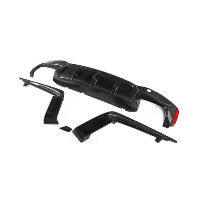 Rear Bumper Diffuser Carbon Fiber V4 (2017-2020, M-Sport) for BMW 5 Series G30/31 2017-2023 - image 2