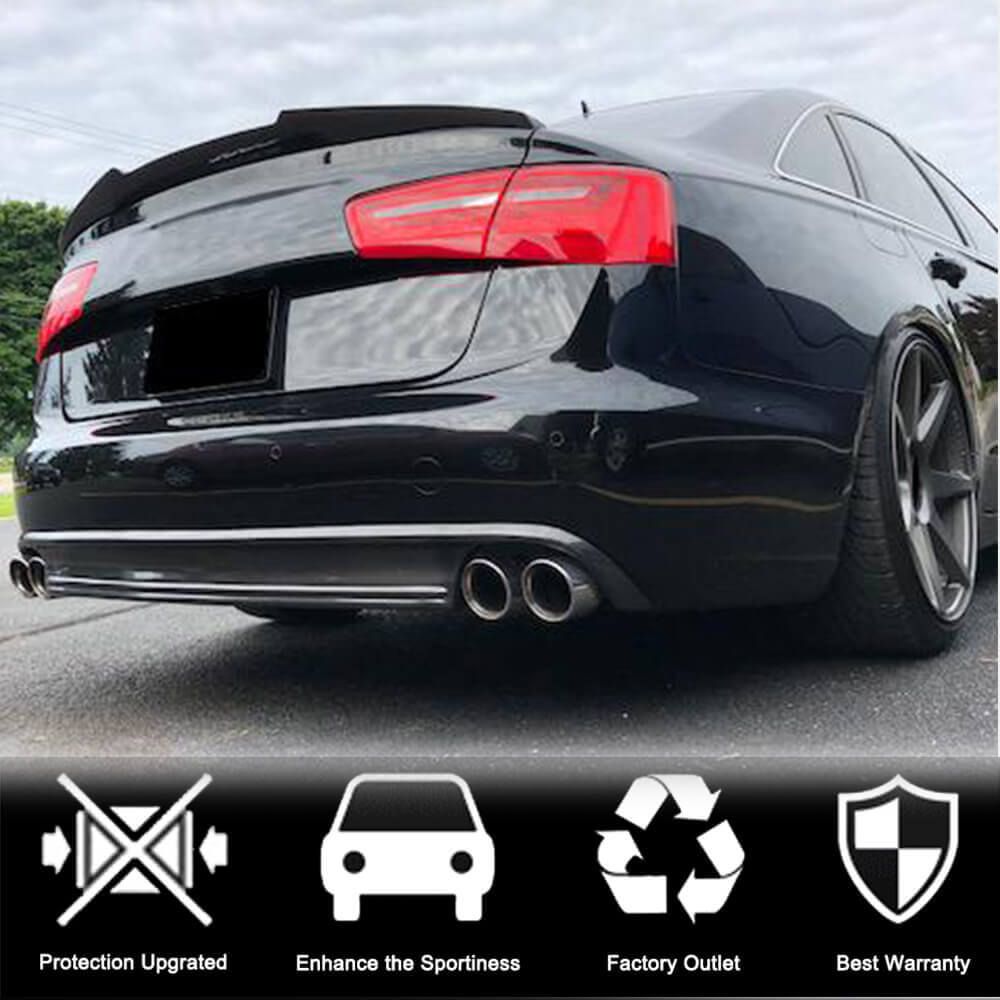 Rear Bumper Diffuser Carbon (for Base 2011-2014) for Audi A6 C7 2011-2017 - image 2