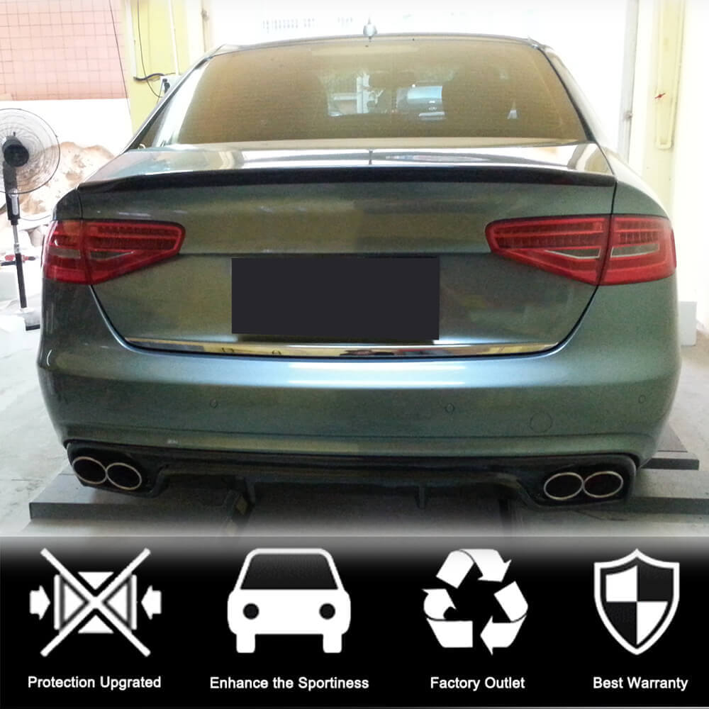 Rear Bumper Diffuser (for Base 2011-2015, Carbon) for Audi A4 B8 2007-2015 - image 2