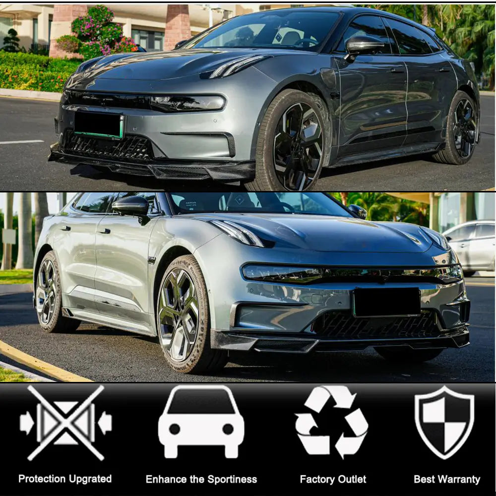 Covers on the front bumper (2021-2024, Carbon) for Zeekr 001 - image 2