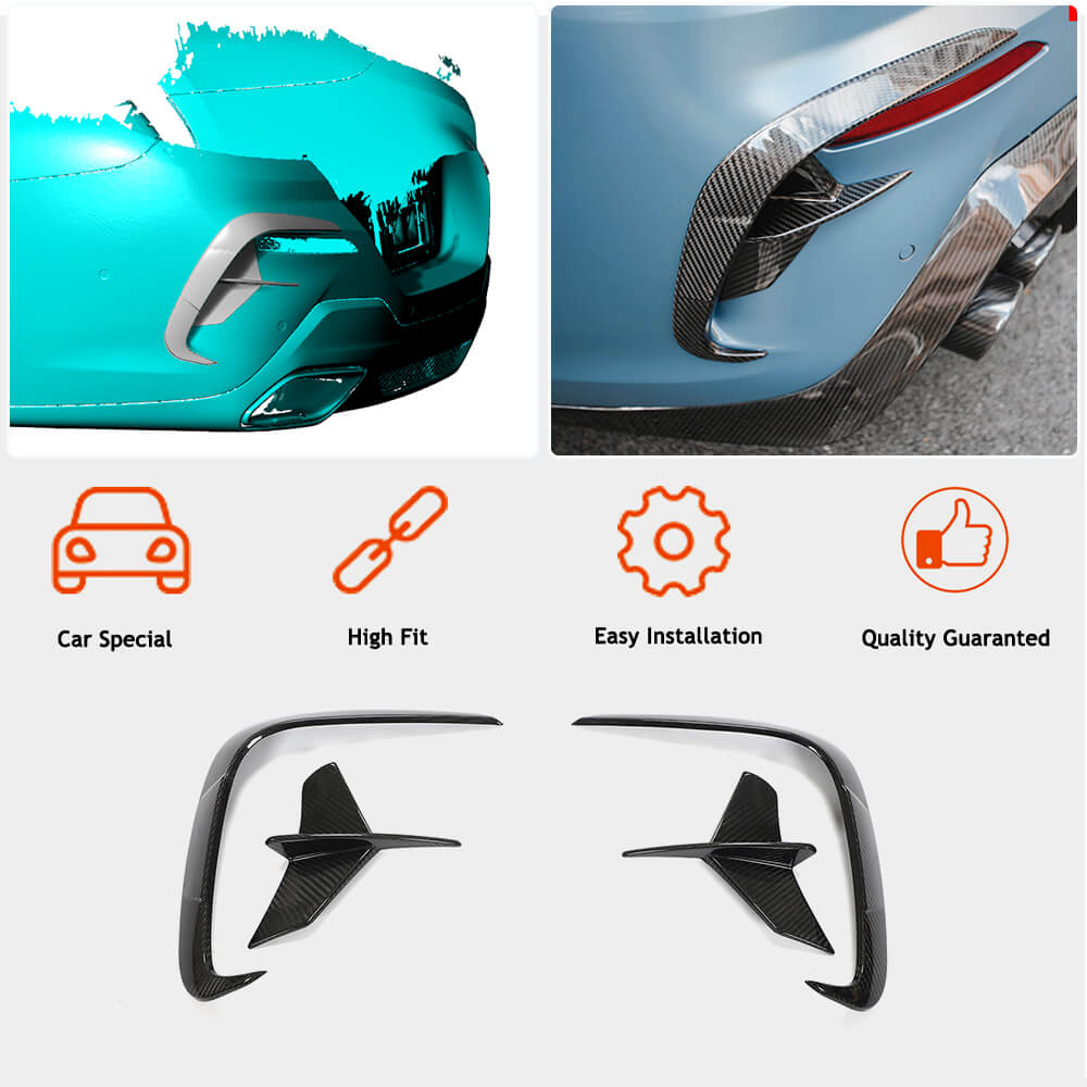 Rear Bumper Diffuser V2 for M-Sport, Carbon for BMW 8 Series G14/G15/G16 2018- - image 2