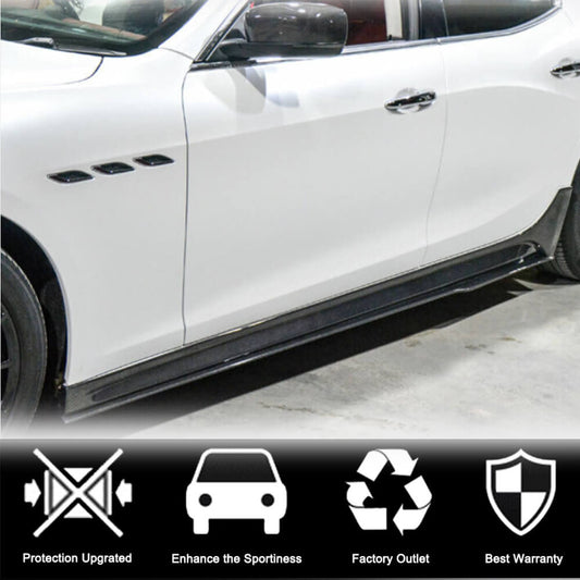 Side Skirts V3 (for Base/S/S Q4/Diesel/250 Diesel, Carbon) for Maserati Ghibli 2013-2023 - image 2