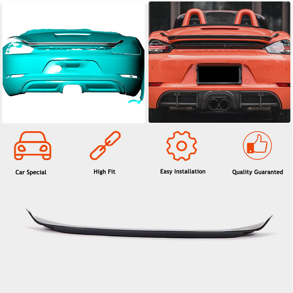 Spoiler V2 (for Boxster, Carbon) for Porsche Boxster/Cayman 982 (718) 2016- - image 2