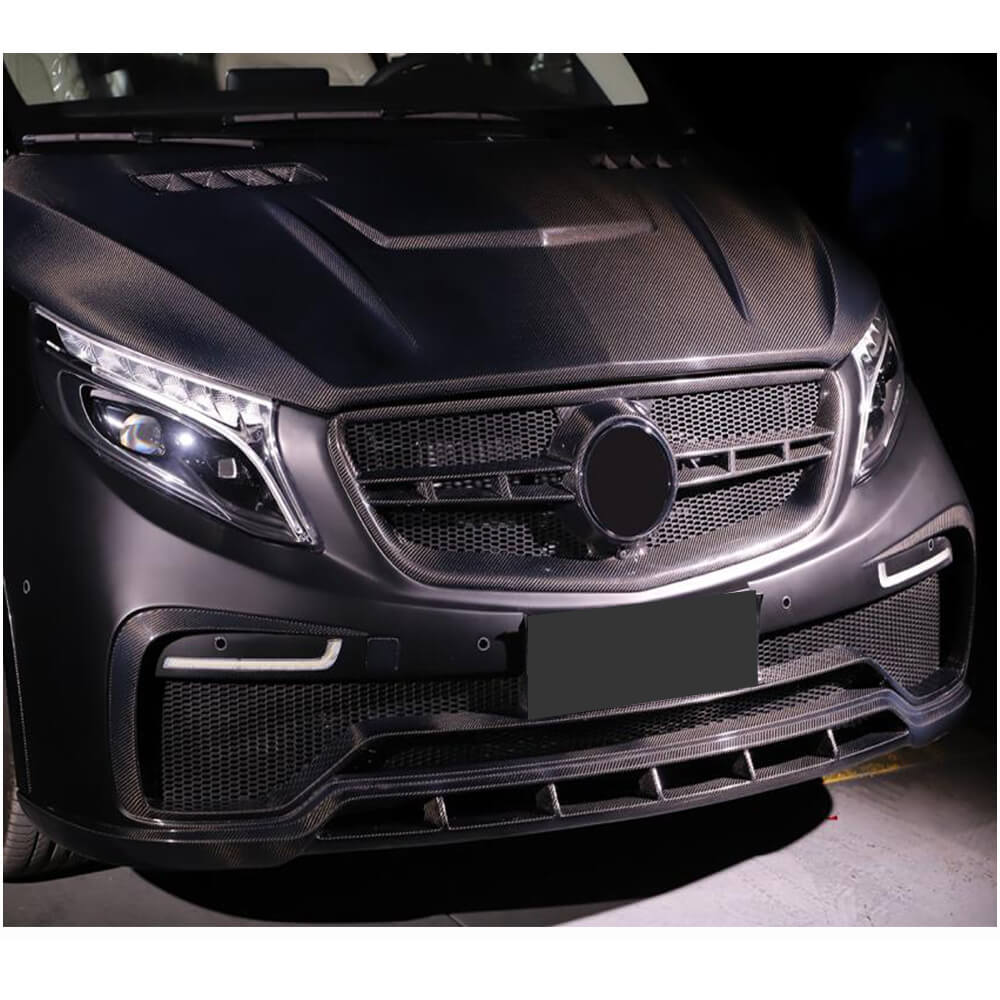 Front Bumper V1 (2014-2019, Carbon) for Mercedes Vito/V-class W447 2014- - image 2
