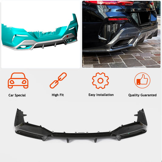 Rear Bumper Diffuser V2 (for G16 M-Sport, Carbon) for BMW 8 Series G14/G15/G16 2018- - image 2