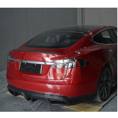 Rear Bumper Diffuser Carbon Fiber (2012-2015) for Tesla Model S - image 2
