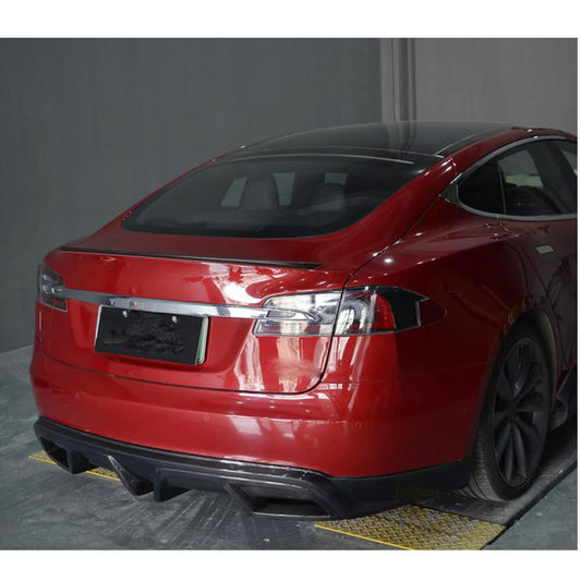 Rear Bumper Diffuser Carbon Fiber (2012-2015) for Tesla Model S - image 2